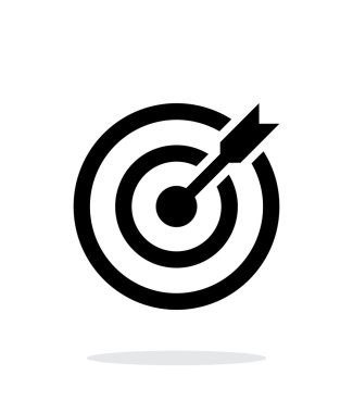 Successful shoot. Darts target aim icon on white background. clipart