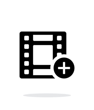 Beyaz arka plan üzerinde film simgesi.