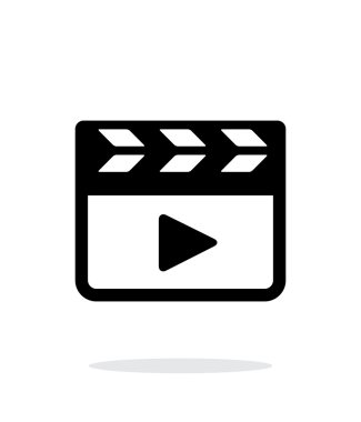 Clapper kurulu simgesi beyaz arka plan üzerinde.