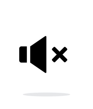 Cilt sessiz. Beyaz arka plan üzerinde hoparlör simgesi.