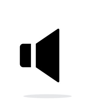 Beyaz arkaplanda hoparlör simgesi.