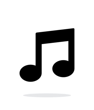 Beyaz arka planda müzik notu simge.