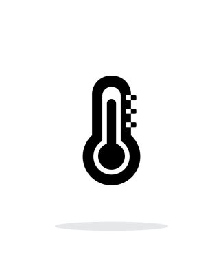 Thermometer with plus weather icon on white background. clipart