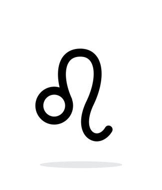 Leo zodyak simgesi beyaz arka plan üzerinde.