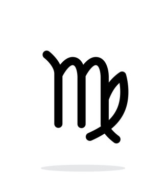 Başak Burç simgesi beyaz arka plan üzerinde.