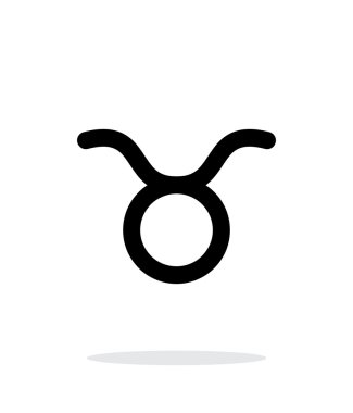 Toros burç simgesi beyaz arka plan üzerinde.