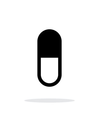 Hap kapsül simgesi beyaz arka plan üzerinde.