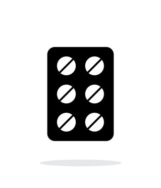 Beyaz arka plan üzerinde hapları simge paketi.