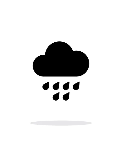 Icono de tiempo de lluvia ligero sobre fondo blanco . — Archivo Imágenes Vectoriales
