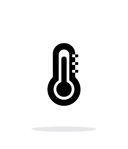 Thermometer mit Plus-Wettersymbol auf weißem Hintergrund. — Stockvektor