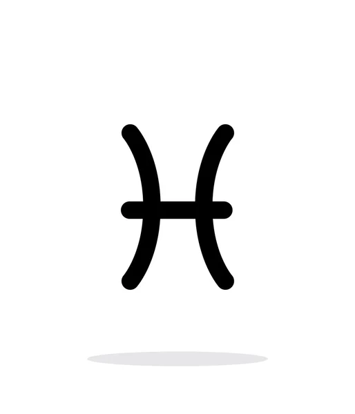 Poissons icône du zodiaque sur fond blanc . — Image vectorielle