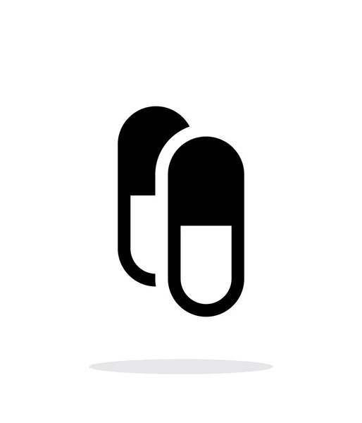 Pillole Capsula icona su sfondo bianco . — Vettoriale Stock