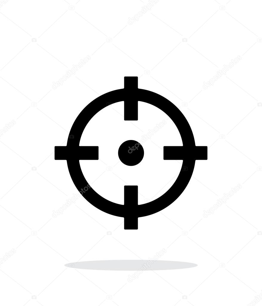 Crosshair icon on white background.