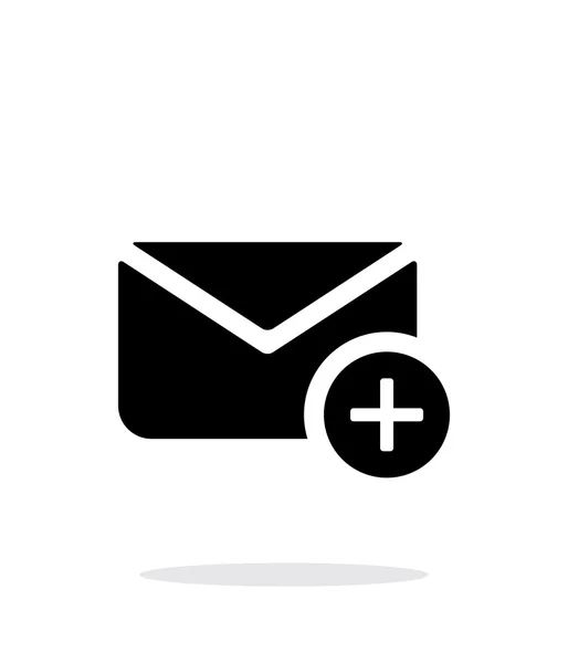 Añadir icono de correo sobre fondo blanco . — Vector de stock