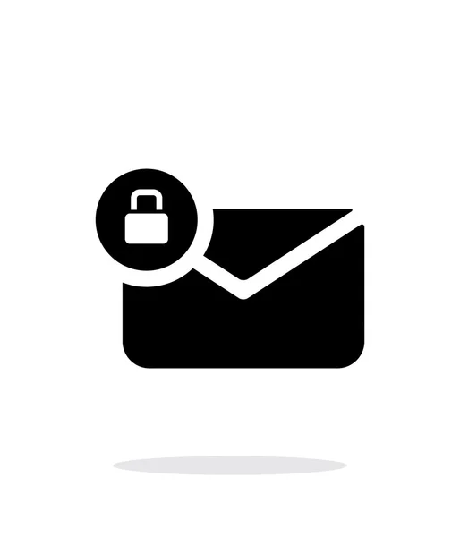 Icono de correo seguro sobre fondo blanco . — Vector de stock