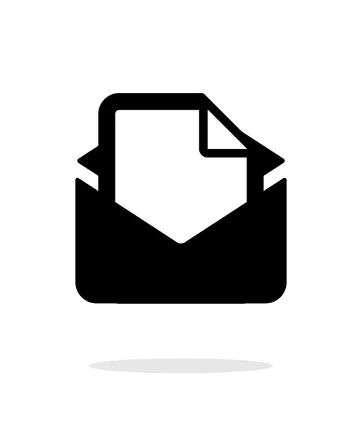 Mail with file icon on white background. — Stock Vector