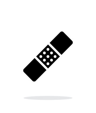 Beyaz arka plan üzerinde tıbbi sıva simgesi.