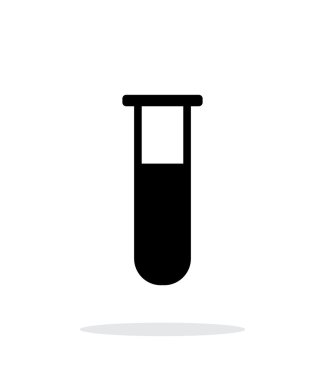 Beyaz arka plan üzerinde tıbbi tüp simgesi.