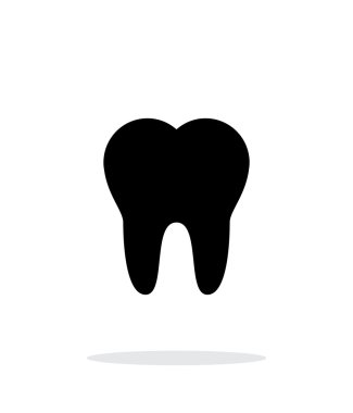 Beyaz arka plan üzerinde diş tıbbi simgesi.