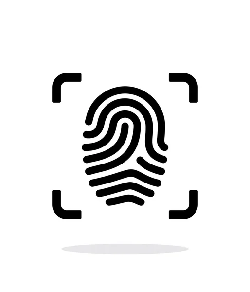 Scanning finger icon on white background. — Stock Vector