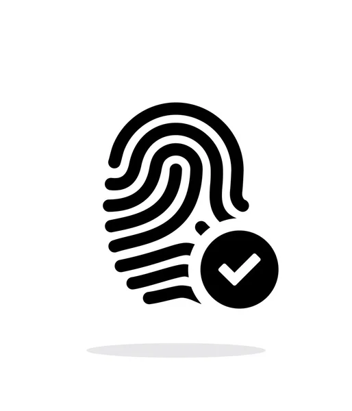 Fingerprint accepted icon on white background. — Stock Vector