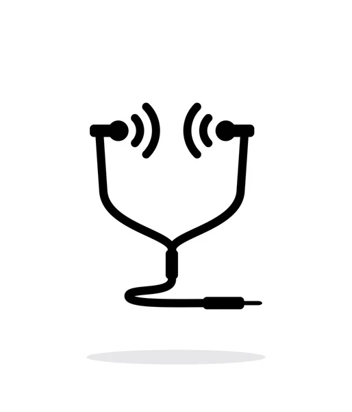 In-ear monitorpictogram op witte achtergrond. — Stockvector