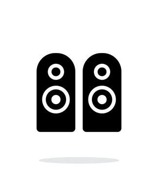 Beyaz arka plan üzerinde iki ses speakersicon.