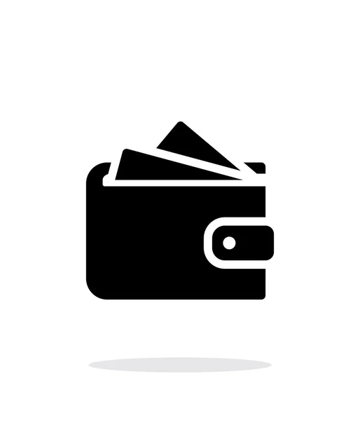 Portefeuille avec icône de cartes sur fond blanc . — Image vectorielle
