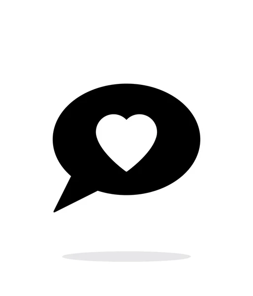 Speech bubble with heart icon on white background. — Stock Vector