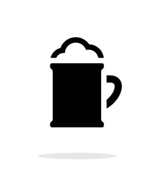 Beer mug with foam simple icon on white background. — Stock Vector