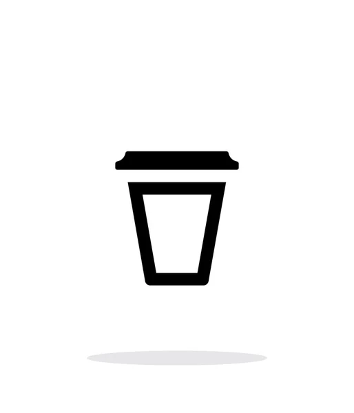 Icono de taza de plástico vacío sobre fondo blanco . — Vector de stock