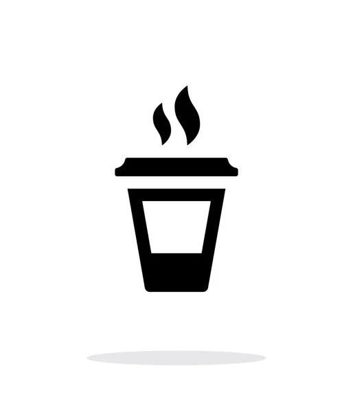 Finalizando el icono de la taza de café sobre fondo blanco . — Vector de stock