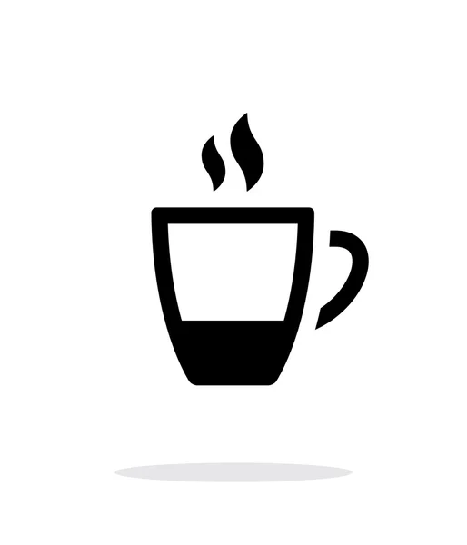 Finalizando el icono de la taza de café sobre fondo blanco . — Vector de stock