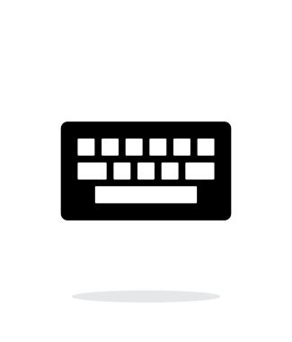 Beyaz arka plan bilgisayar klavye simgesini.