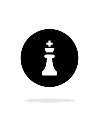 Beyaz arka plan basit simgesine Satranç King.