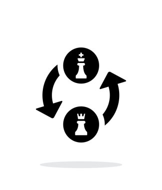 Beyaz arka plan üzerinde basit simge Rok.