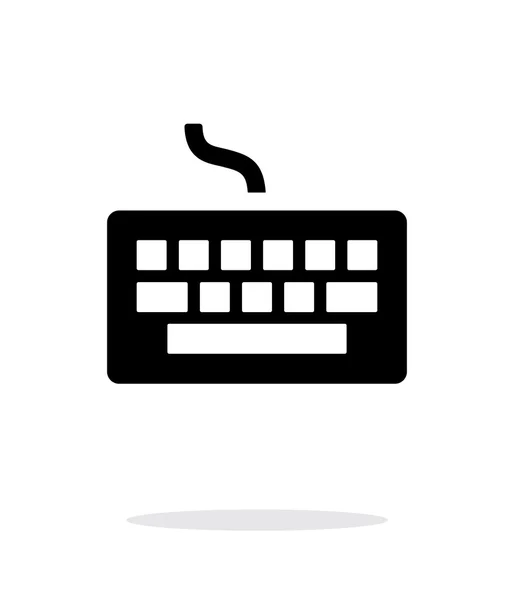 Icône clavier filaire sur fond blanc . — Image vectorielle