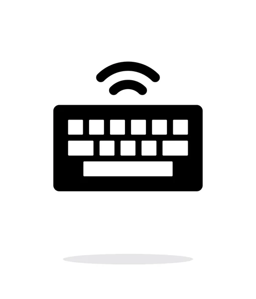 Значок беспроводной клавиатуры на белом фоне . — стоковый вектор