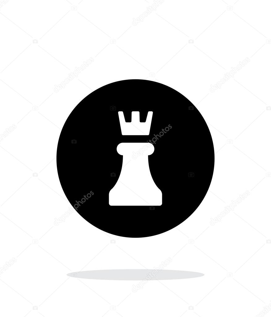 Chess Rook simple icon on white background. Vector illustration.