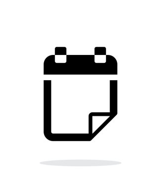 Beyaz arka plan üzerinde Not flip simgesi.