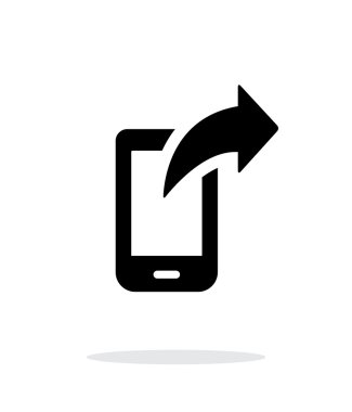 Beyaz arka plan üzerinde yayınlanan telefon simgesi.