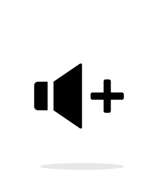 Hoparlör simgesi. Ses ayarı simgesi beyaz arka plan üzerinde.