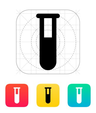 Tam test tüpü simgesi. Vektör çizim.