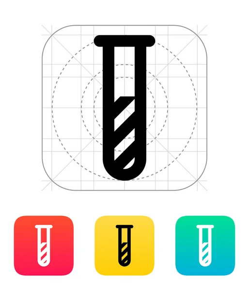 Test tube with substance icon. Vector illustration. — Stock Vector