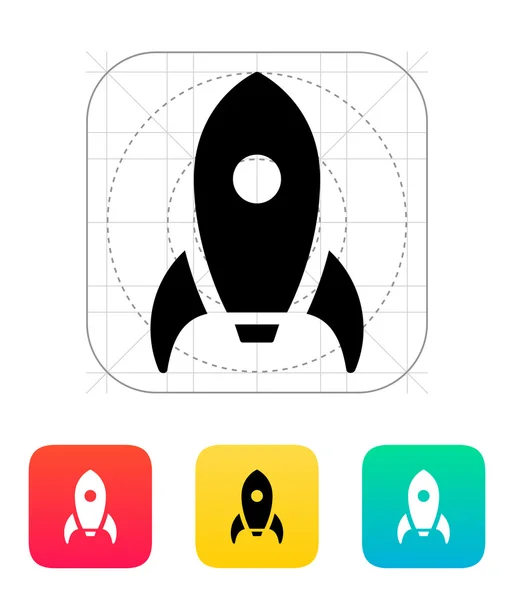 Icono de cohete sobre fondo blanco. — Archivo Imágenes Vectoriales