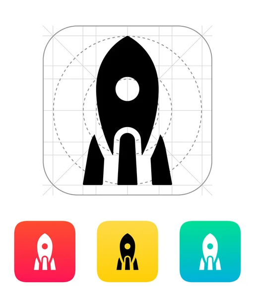 Rocket icon on white background. — Stock Vector