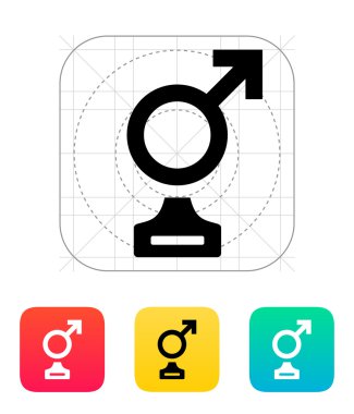 Beyaz arka plan üzerinde en iyi adam simgesi.