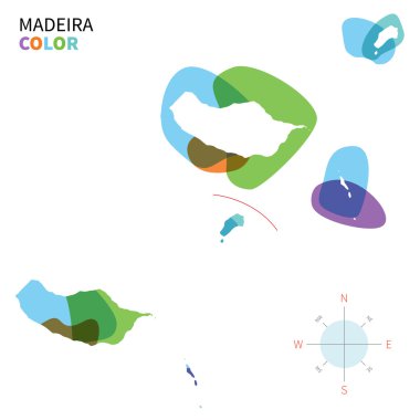 Madeira soyut vektör Renk eşlemi saydam boya etkisi ile.
