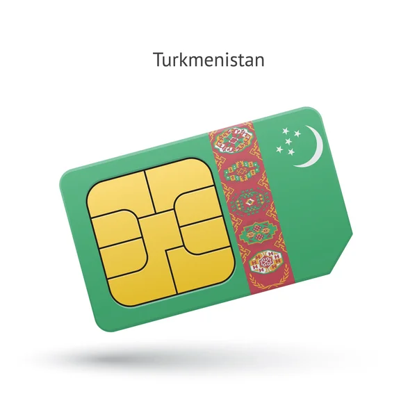 Türkei Handy-Sim-Karte mit Flagge. — Stockvektor