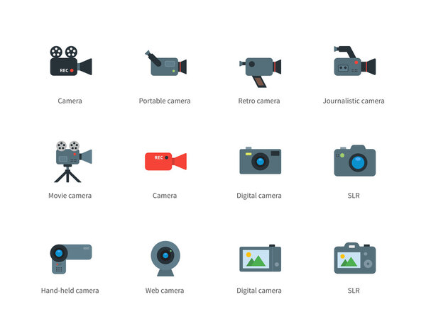 Иконки цвета камеры на белом фоне
.